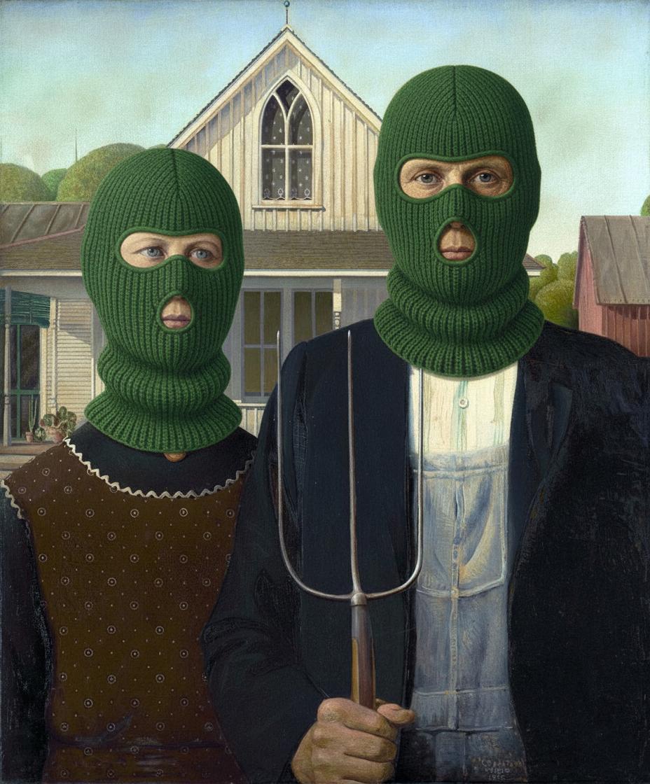 Company Gothic - Grant Wood (1930)